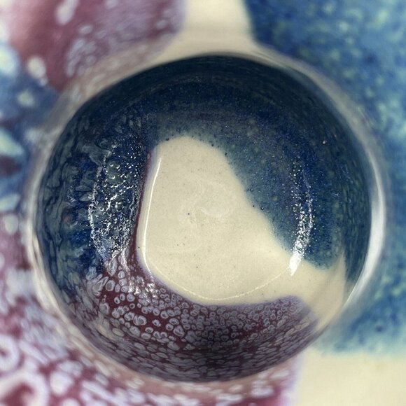 Signed Prescott Arizona Art Pottery Small Pitcher Creamer Tie-Dye Eileen Church - Picture 9 of 11